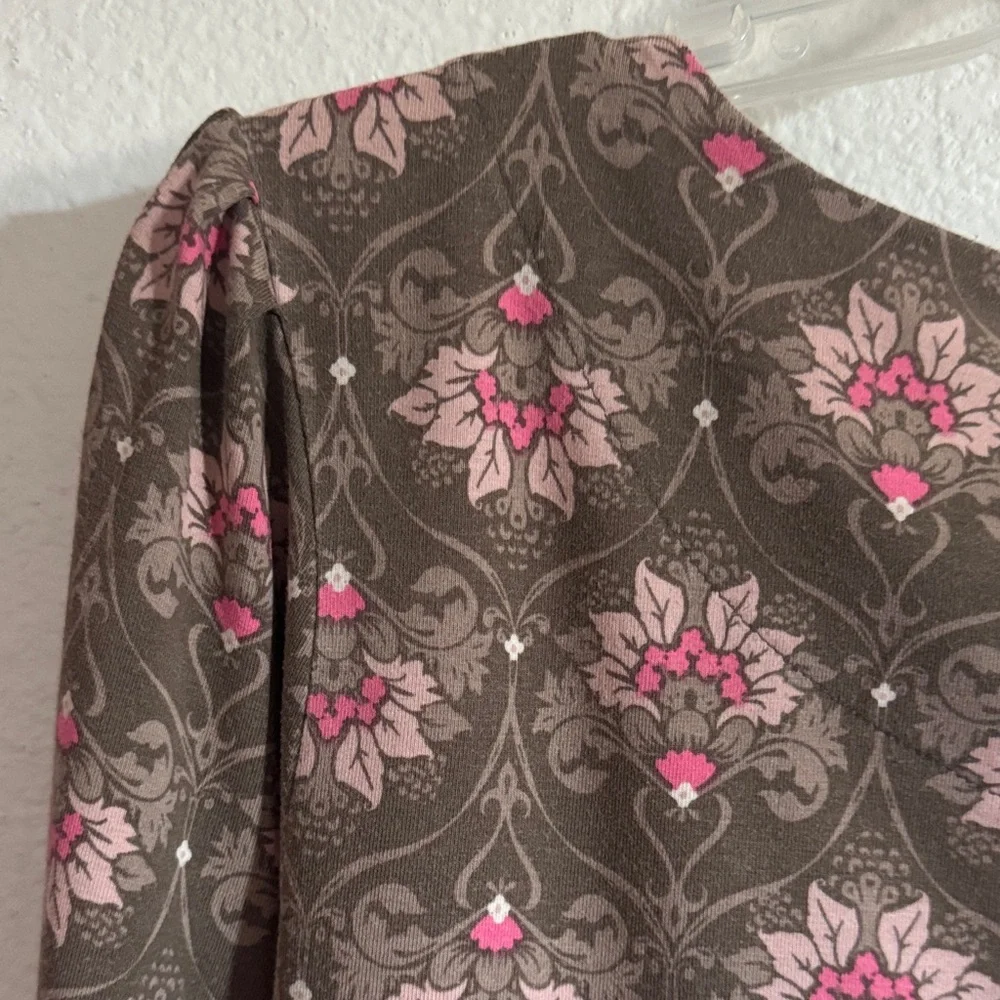 Denim & co Brown and Pink Top - Picture 4 of 6